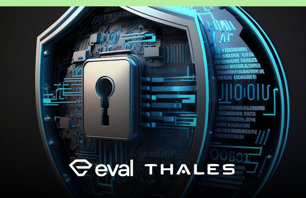 imagem com o escudo símbolo de proteção representando o produto HSM da Thales para seguranaça de chaves criptográficas